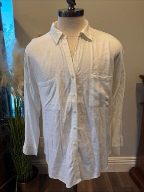 Loft Cream Button-Up Shirt size XL
